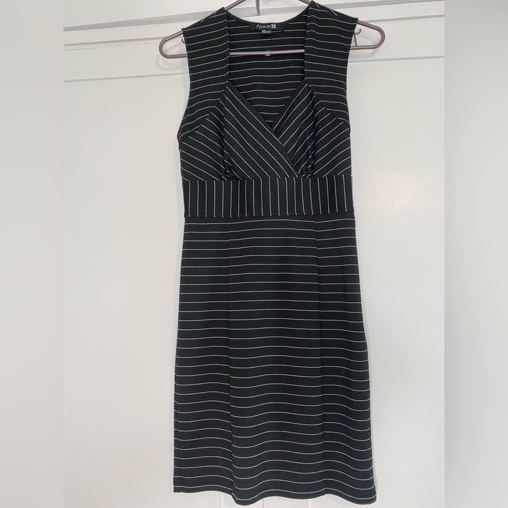 Black with white stripe size small dress, thick material